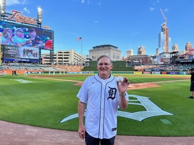 Doug Kalitta Throws First Pitch