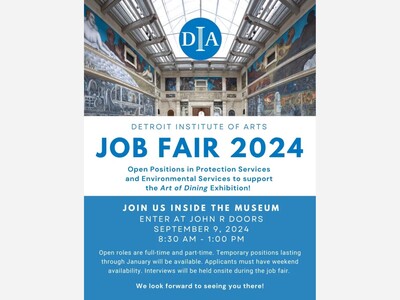 The Art of Dining Exhibition September 9th for the 2024 Job Fair at the DIA.